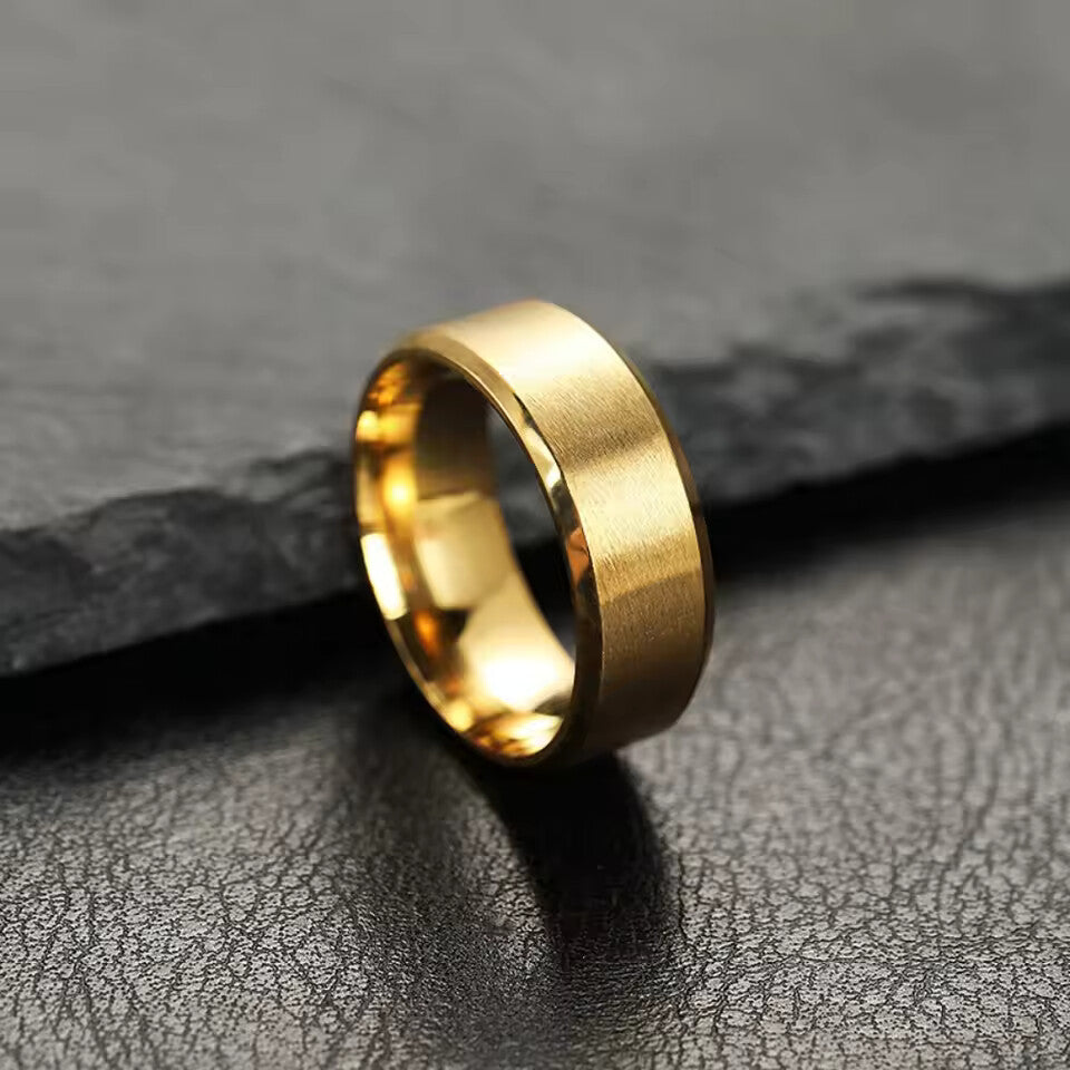 Fashion Stainless Steel BlackCharm Jewelry Ring
